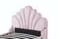 Vải nhung mềm Giường ngủ Woodday bằng gỗ Khung giường cỡ Queen 137 * 203mm
